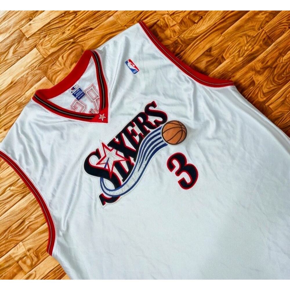 Philadelphia 76ers Allen Iverson #3 Champion Jersey 3XL 56 VTG Authentic - Picture 4 of 13